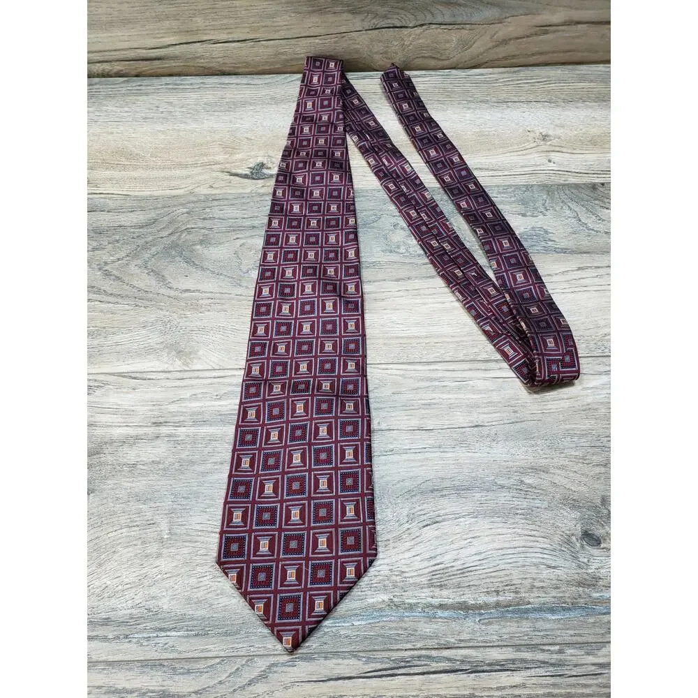 Ron Chereskin Men's Geometric Silk Neck Tie